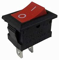 Выключатель клавишный Rexant 250V 3А (2с) ON-OFF красный Micro картинка
